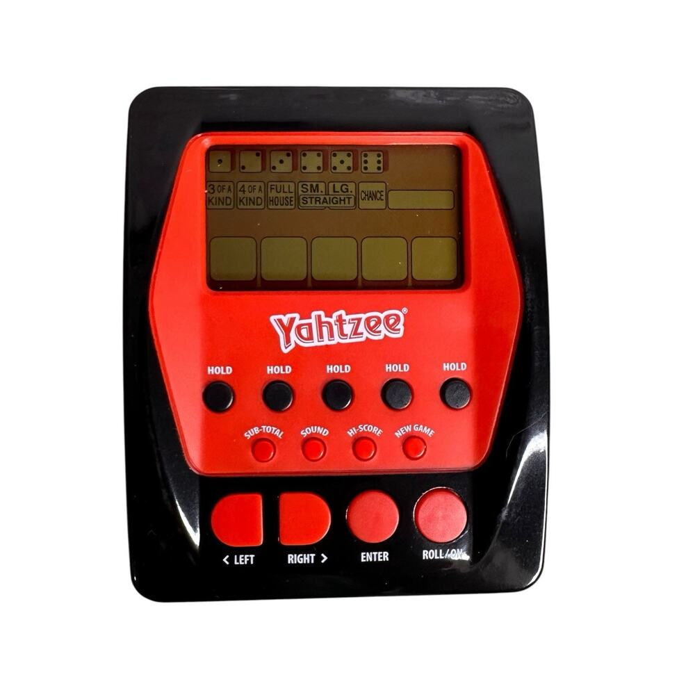 Hasbro Gaming Yahtzee Handheld Electronic Game Red 2012 MPN A2125